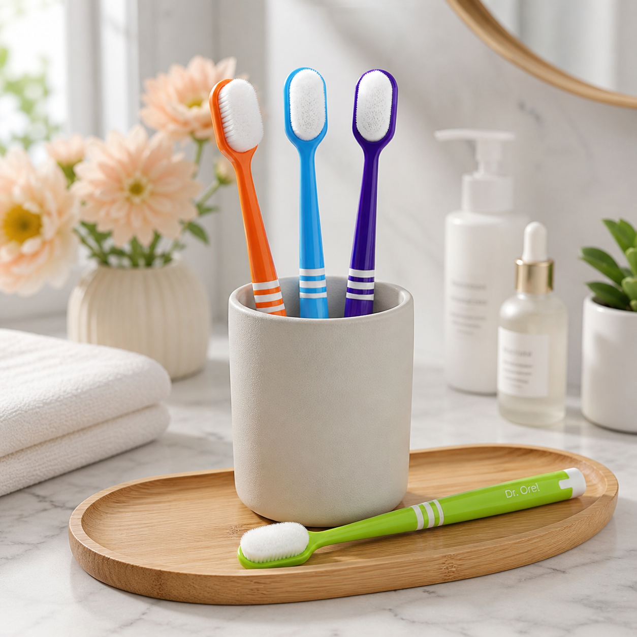 Micro Nano Toothbrush – Ultra Soft Toothbrush for Sensitive Teeth & Gum Care – High-Density Bristle Toothbrush for Bleeding Gums & Braces