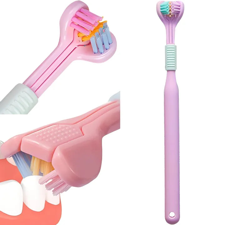 Ultimate Three-Sided Soft Bristle Toothbrush Collection for Deep Cleaning