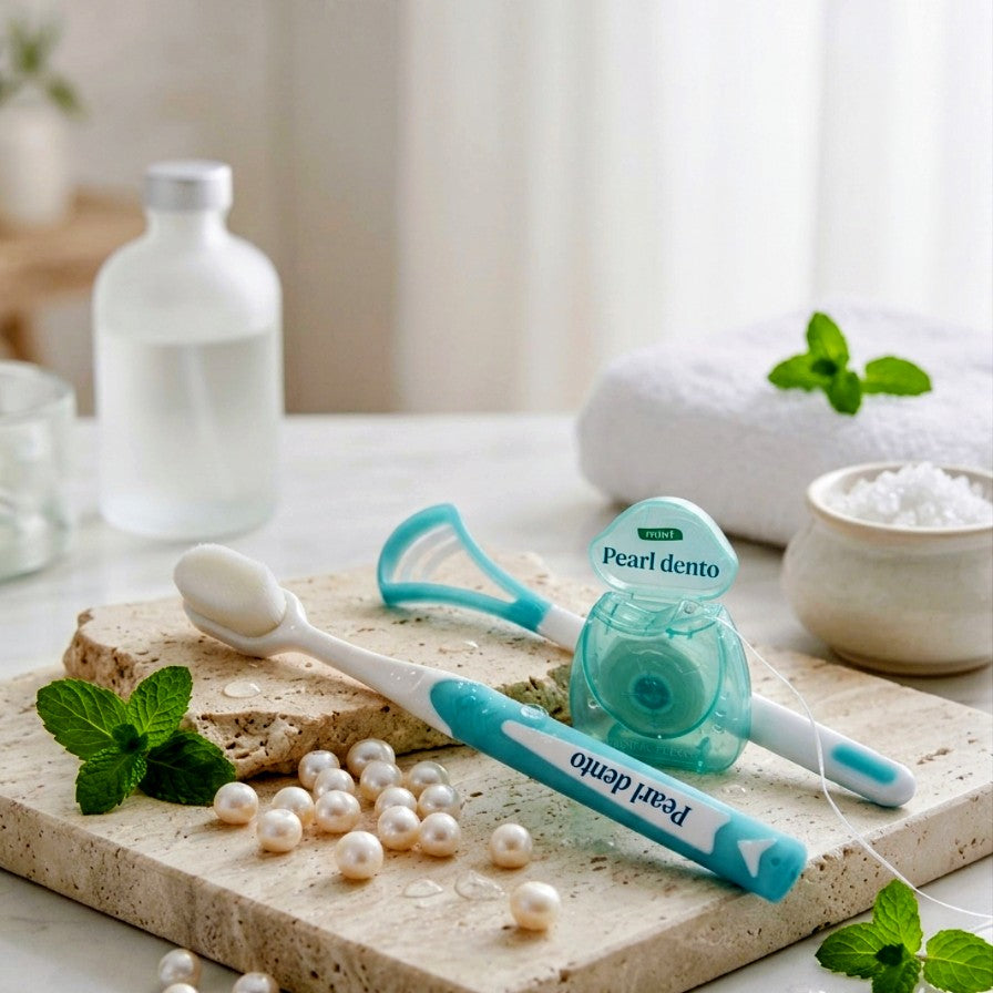 Premium PearlDento 3-in-1 Complete Oral Hygiene Care Kit