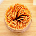 Premium Eco-Friendly Bamboo Toothpicks in Clear Portable Dispenser