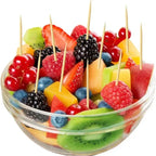 Premium Eco-Friendly Bamboo Toothpicks in Clear Portable Dispenser
