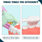 Ultimate Three-Sided Soft Bristle Toothbrush Collection for Deep Cleaning